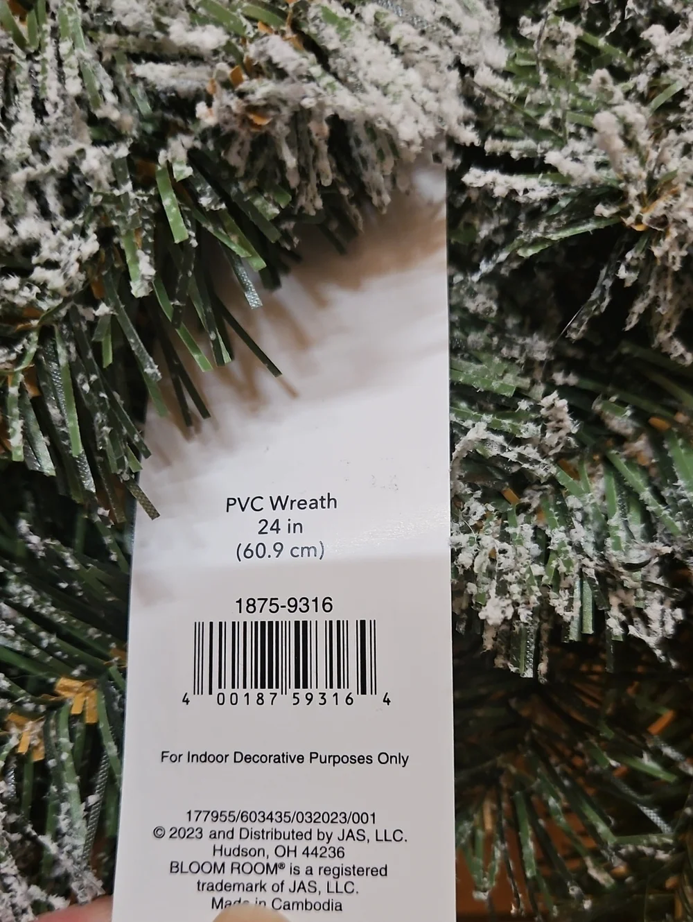 Flocked Pine Wreath